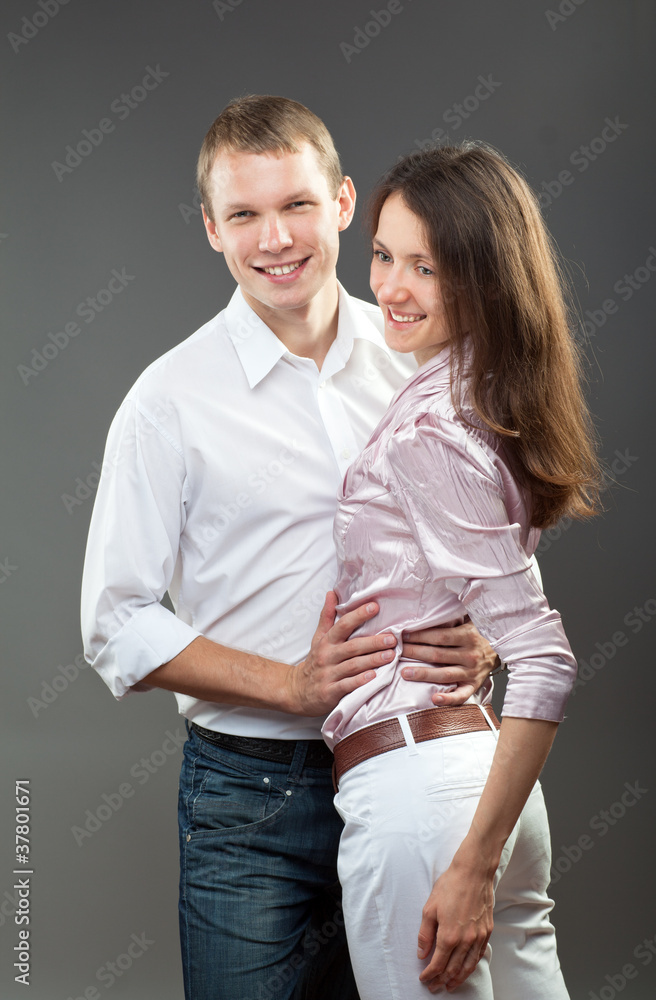 Portrait of smiling young couple Portrait of smiling young couple