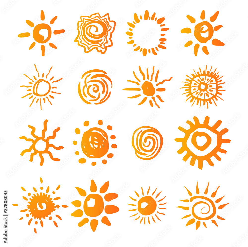sun icons set sun icons set