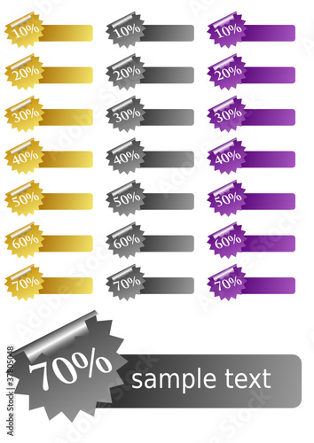 Glossy stockers (vector)