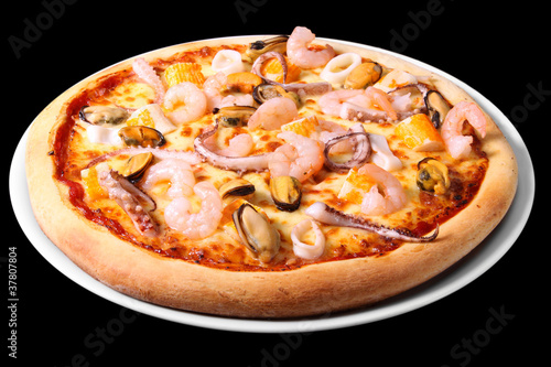 Bild auf Leinwand Pizza frutti di mare