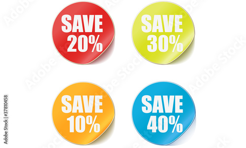 Discount price tags saving price
