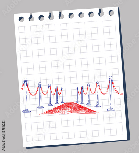 doodle of red carpet