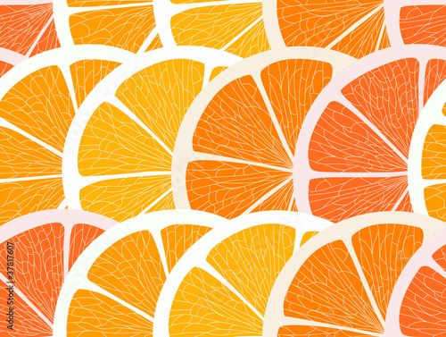 Citrus segments seamless background