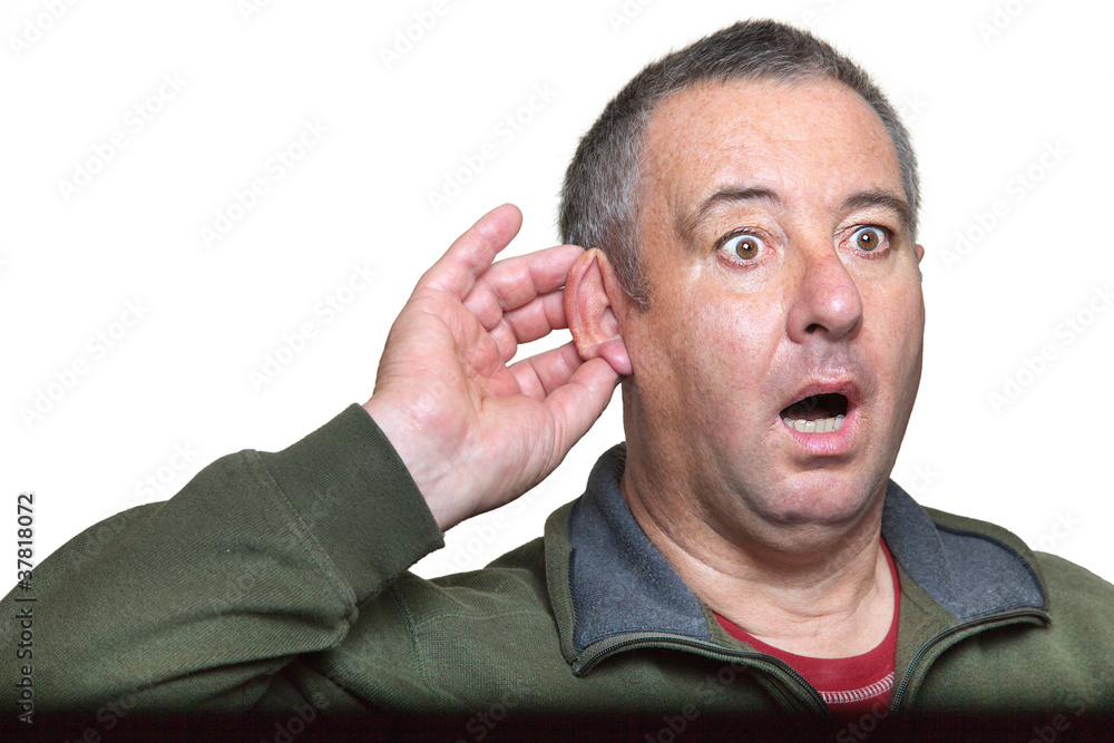 Fototapeta premium Mann hat sich erschreckt