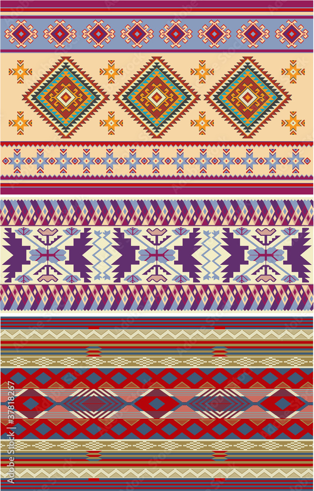 Native American vector patterns Stock Vector Adobe Stock