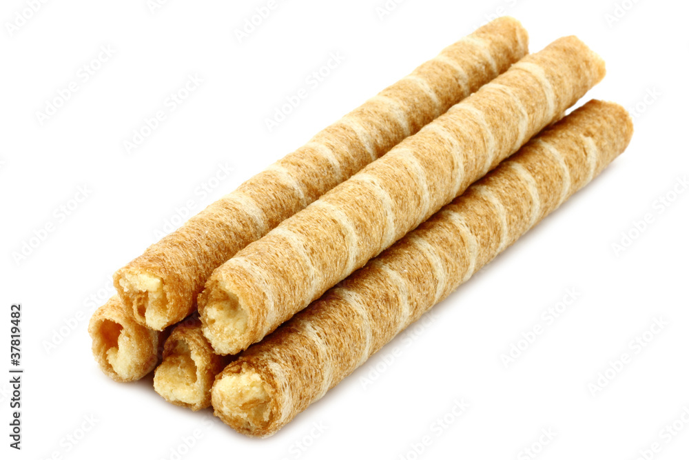 Puff cookies close-up on a white background Puff cookies close-up on a white background