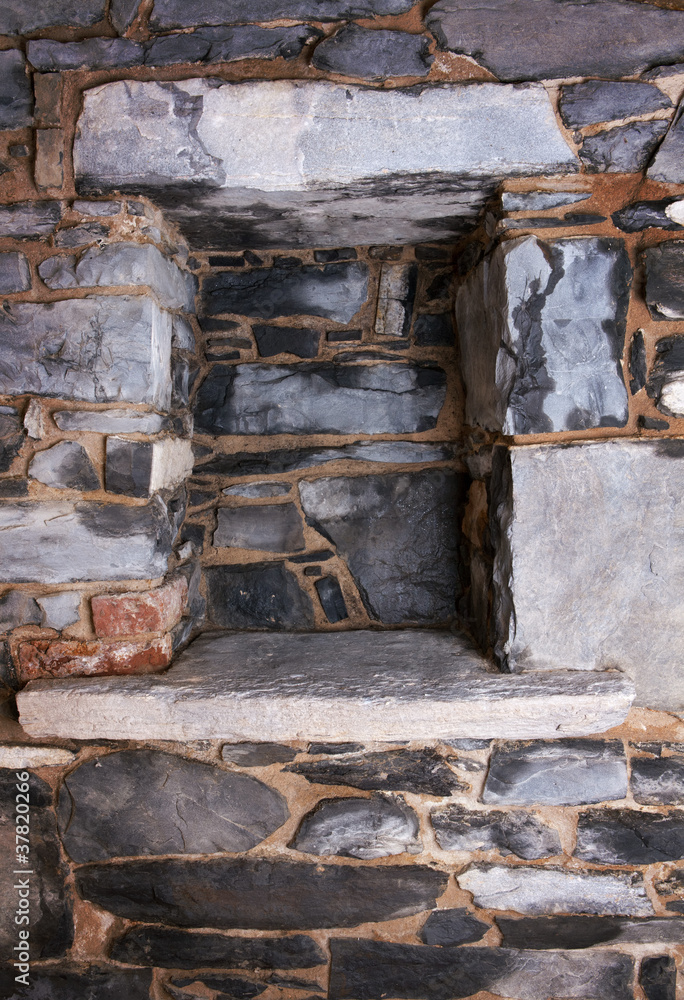 Niche in a stone wall