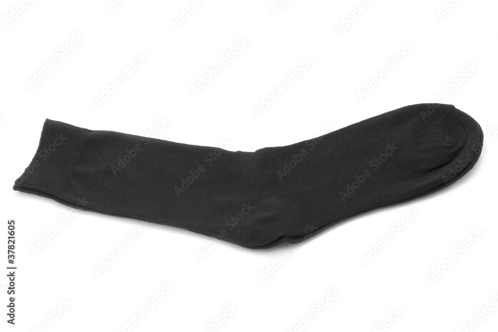 Black socks close-up on a white background Black socks close-up on a white background