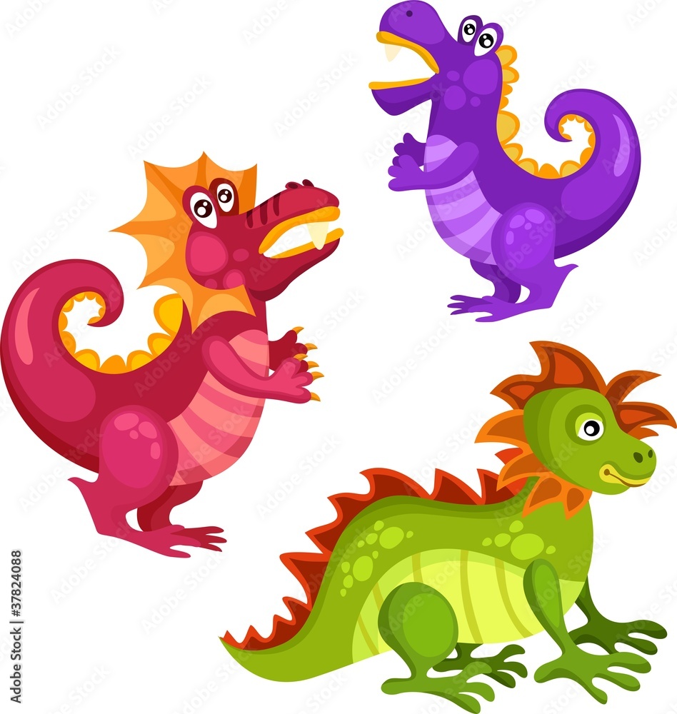 Fototapeta premium dragon set