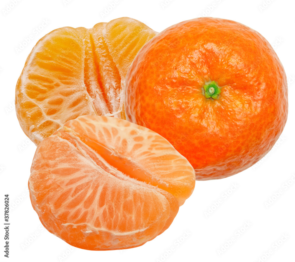 Mandarin isolated on white background Mandarin isolated on white background
