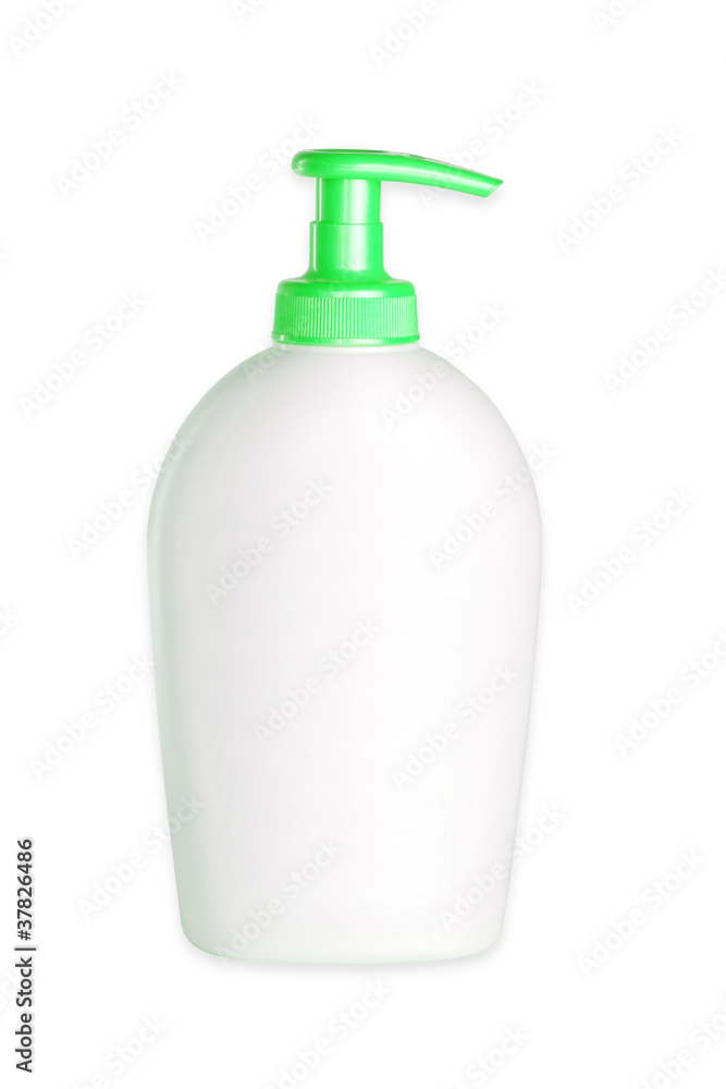 Plastic pump soap bottle (with clipping path) Plastic pump soap bottle (with clipping path)