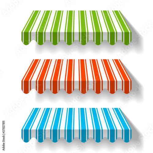 Colored awning