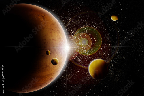 planete dans l'espace