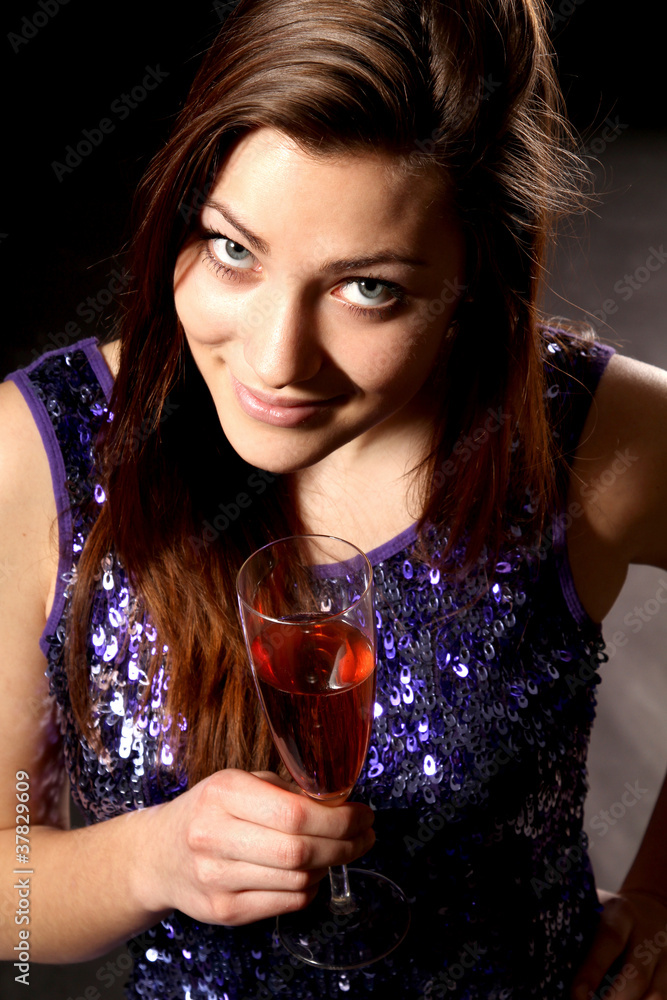Mädchen mit Prosecco Mädchen mit Prosecco