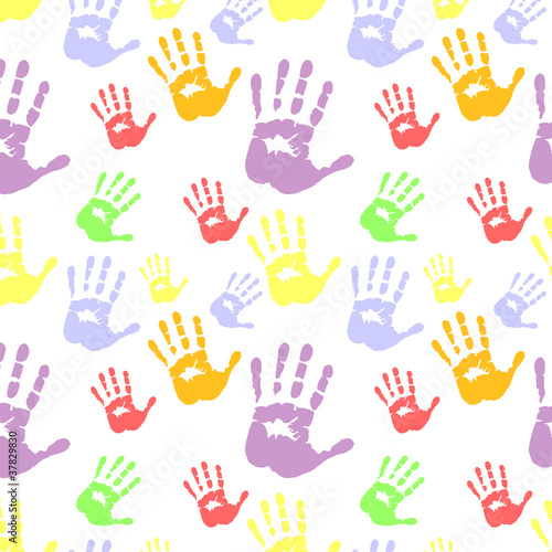 Silhouettes of hands, pattern; seamless