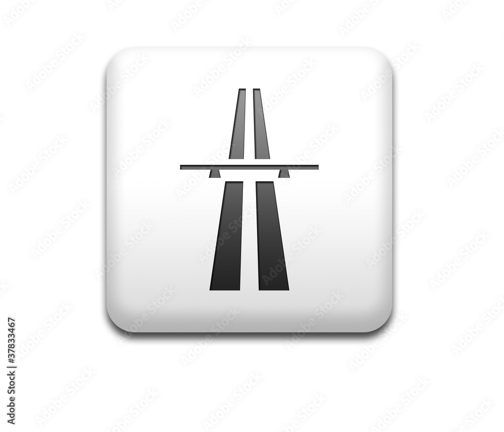 Boton cuadrado blanco autopista Boton cuadrado blanco autopista