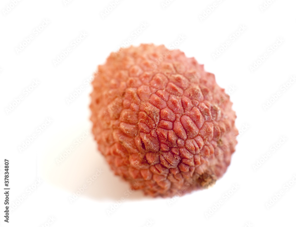 gros plan sur un litchi