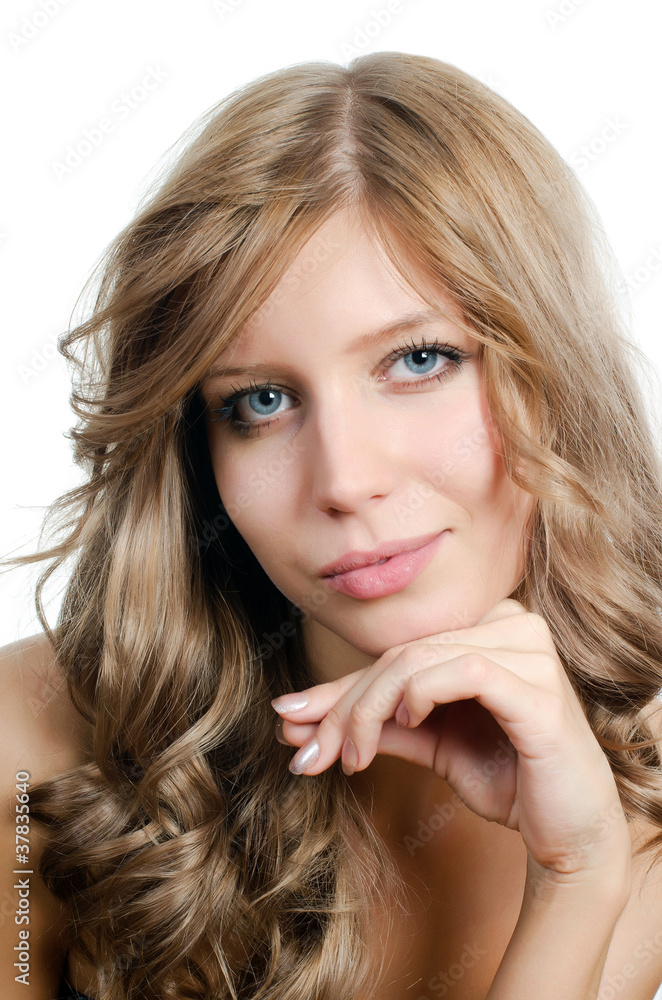 Portrait of the young girl with beautiful hair Portrait of the young girl with beautiful hair
