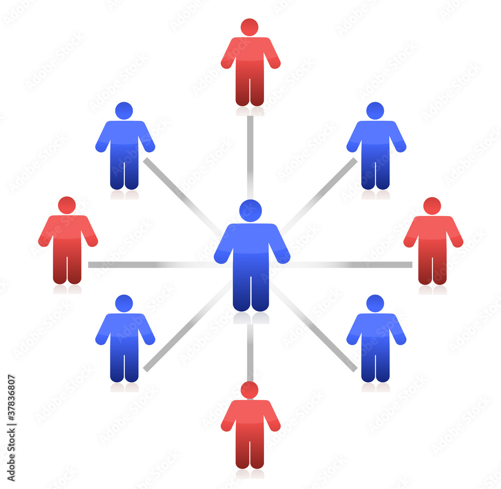 business center network connection illustration design on white business center network connection illustration design on white