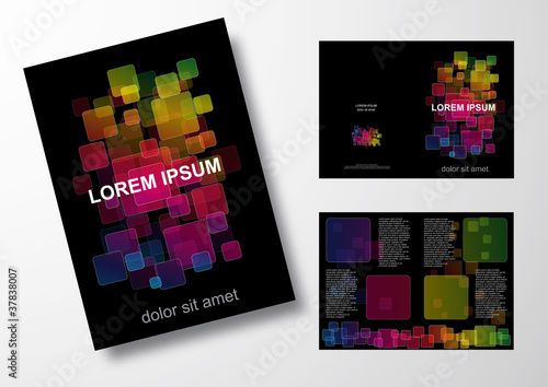 Editable brochure, digital background # Vector