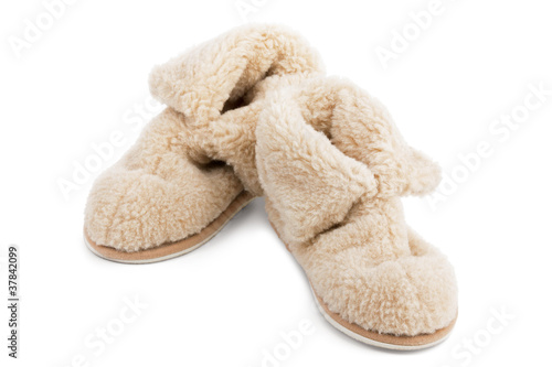 Slippers of wool