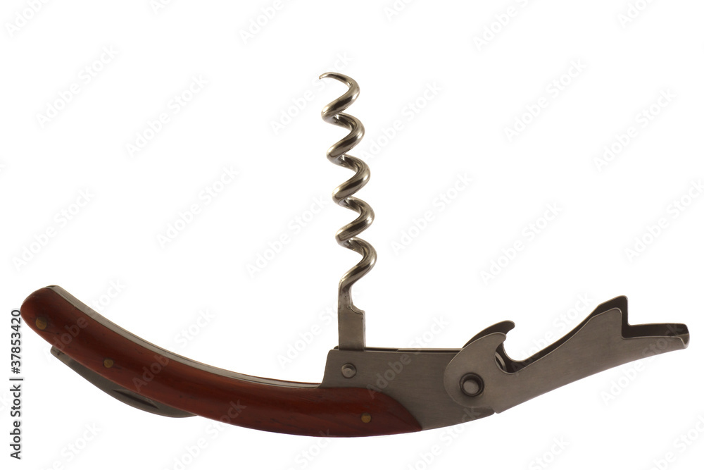 Corkscrew isolated on white background Corkscrew isolated on white background