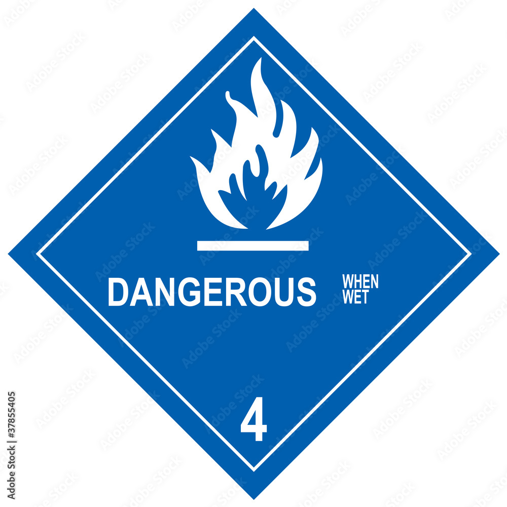 Schild Gefahrgut - Klasse 4.3 Schild Gefahrgut - Klasse 4.3