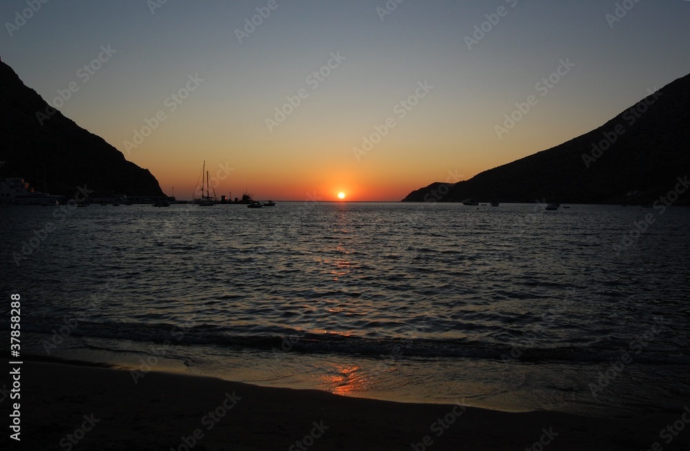 Sunset Kamares Beach Sifnos Island Cyclades
