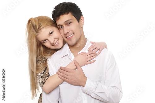 beautiful young happy smiling couple