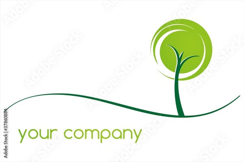 green Eco friendly business logo design
