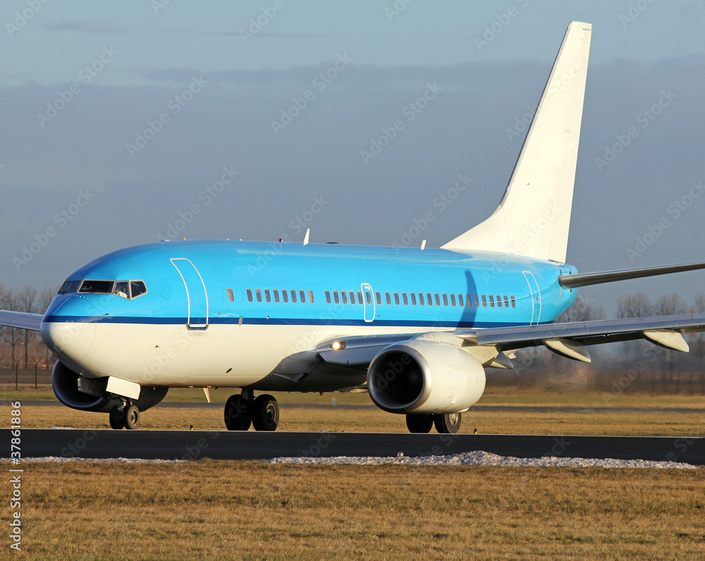 blue plane ready for take off blue plane ready for take off