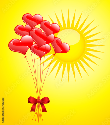rote herzballons