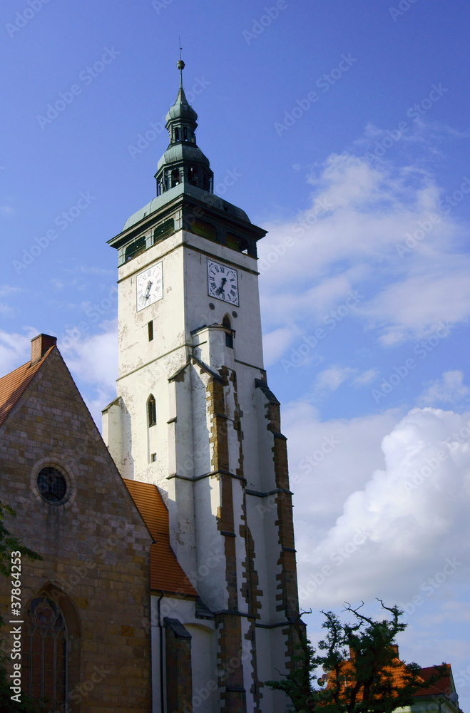 Wieża kościoła w Złotoryi