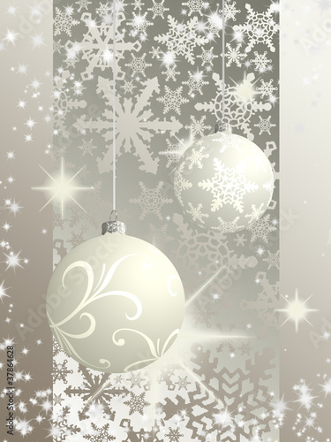 silver background with snowflakes