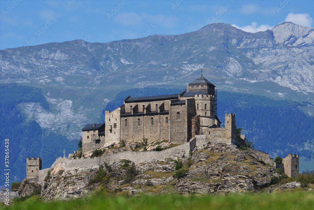 Valere castle in Sion, Switzerland Valere castle in Sion, Switzerland