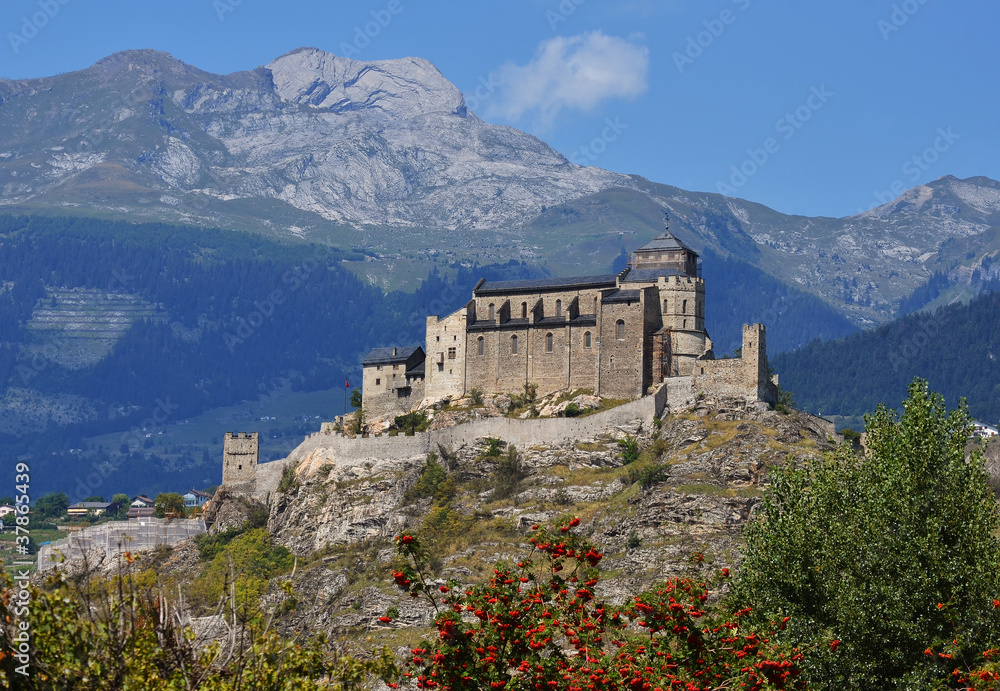 Sion castle of Valere fortified church, Switzerland