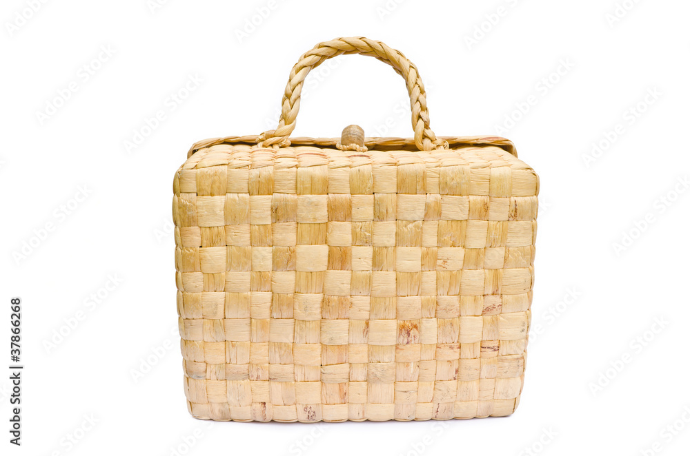 Fototapeta premium handmade box made from dry water hyacinth