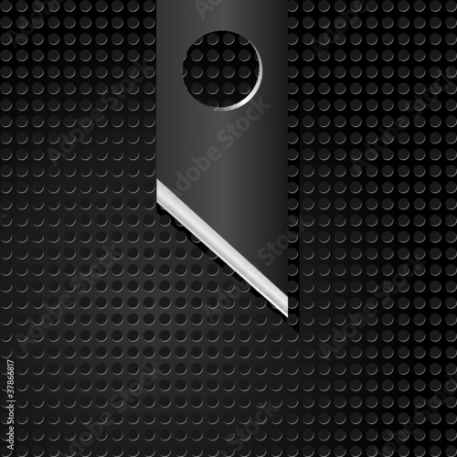 Vector illustration of abstract metal background with  knife