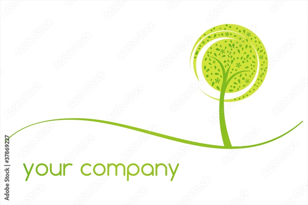 green Eco friendly business logo design green Eco friendly business logo design