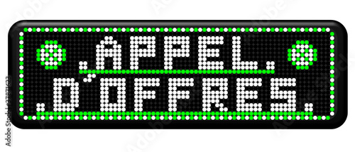 PANNEAU A LEDS APPEL D'OFFRES