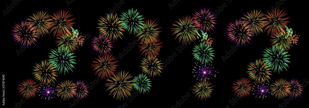 Fototapeta premium [I] 2012 fireworks