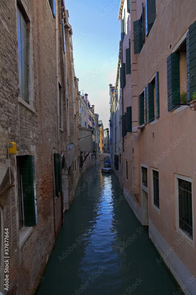 late afternoon on a canal in Venice