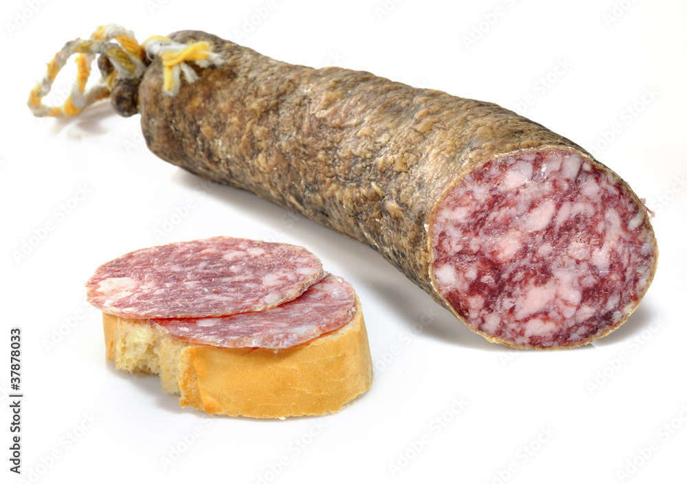 Aperitivo y barra de salchichón ibérico. Aperitivo y barra de salchichón ibérico.