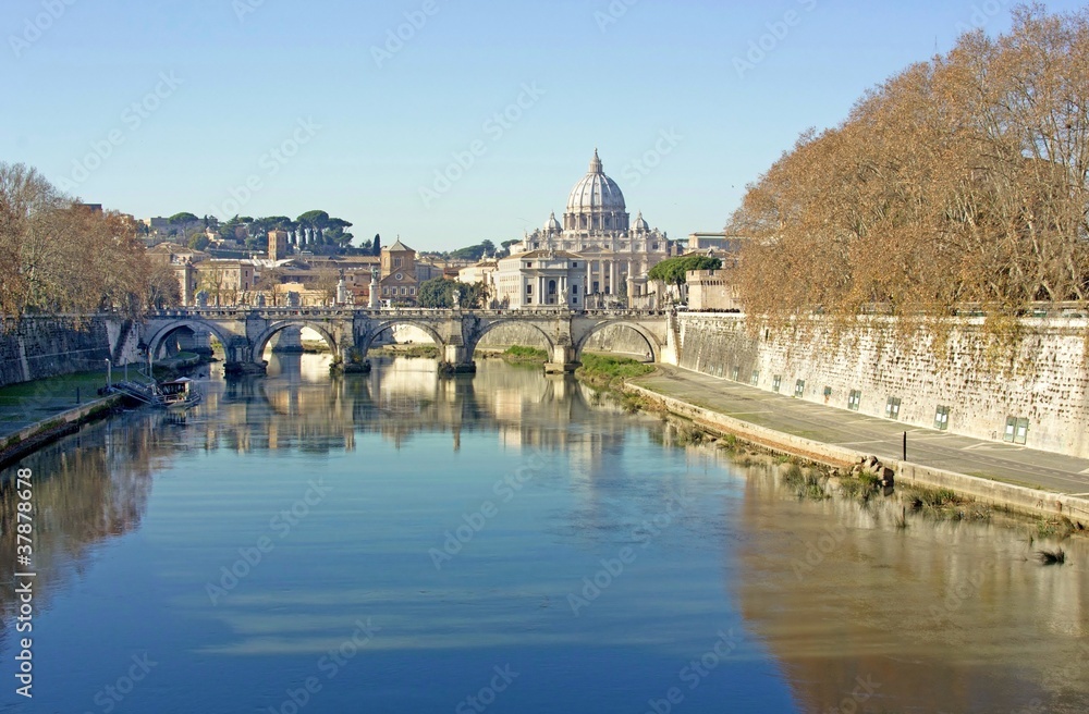 Ponte Sant'Angelo visto dal Ponte Umberto I - Roma