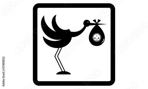Stork brings children Icon
