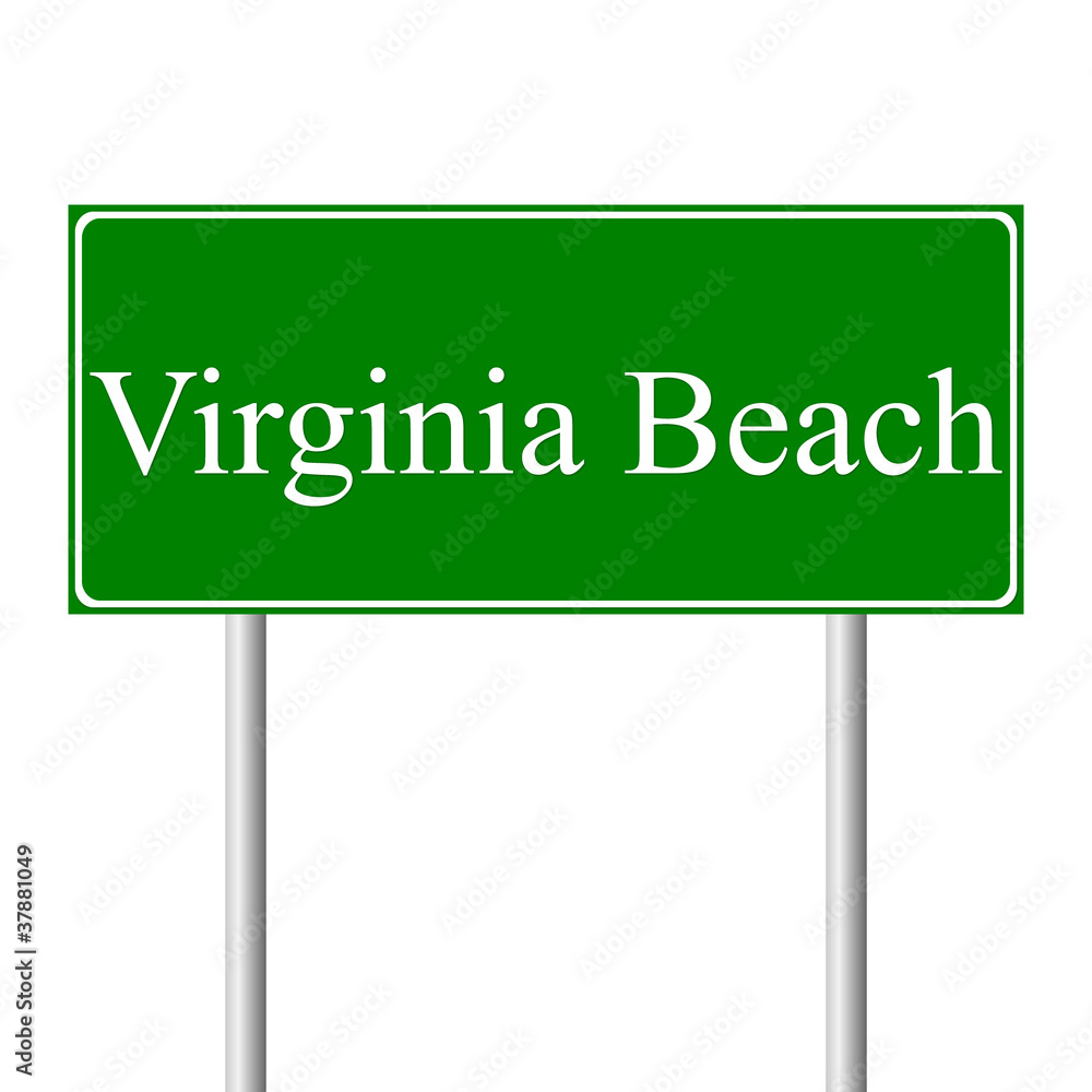 Virginia beach green road sign