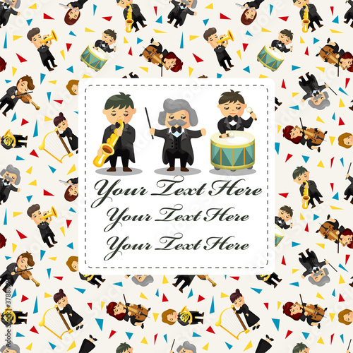 orchestra music player card