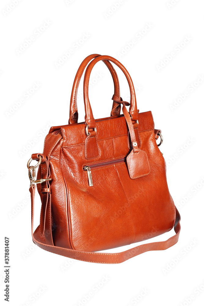 Leather handbag isolated over white with clipping path. Leather handbag isolated over white with clipping path.