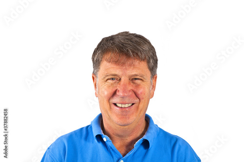 attractive man dressed casually in studio isolated on white