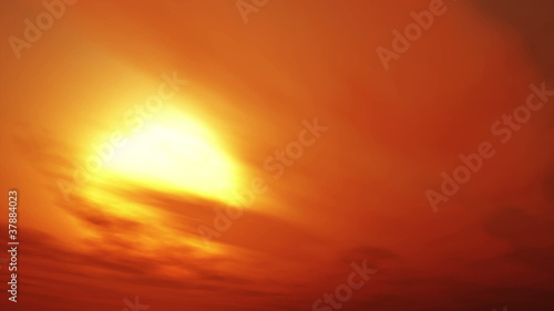 Beautiful timelapsed sunset through the many layers of clouds